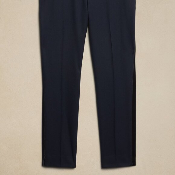 Banana Republic Factory Tailored-Fit Luxe Tuxedo Suit Trouser size 31/30 Navy - Picture 5 of 5